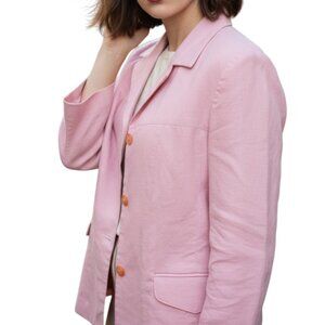 Vintage Samantha Taylor Women's Linen Blazer Size 8P Made in USA